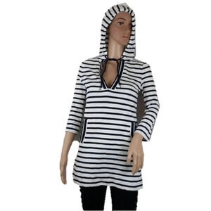 J. Crew Cotton Tunic Striped Coverup